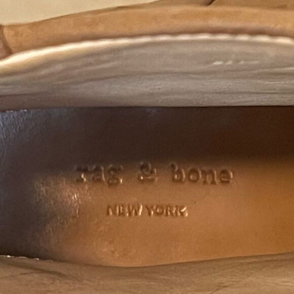 Rag & Bone Classic Newbury style ankle boots in tan size 37 - Picture 8 of 11